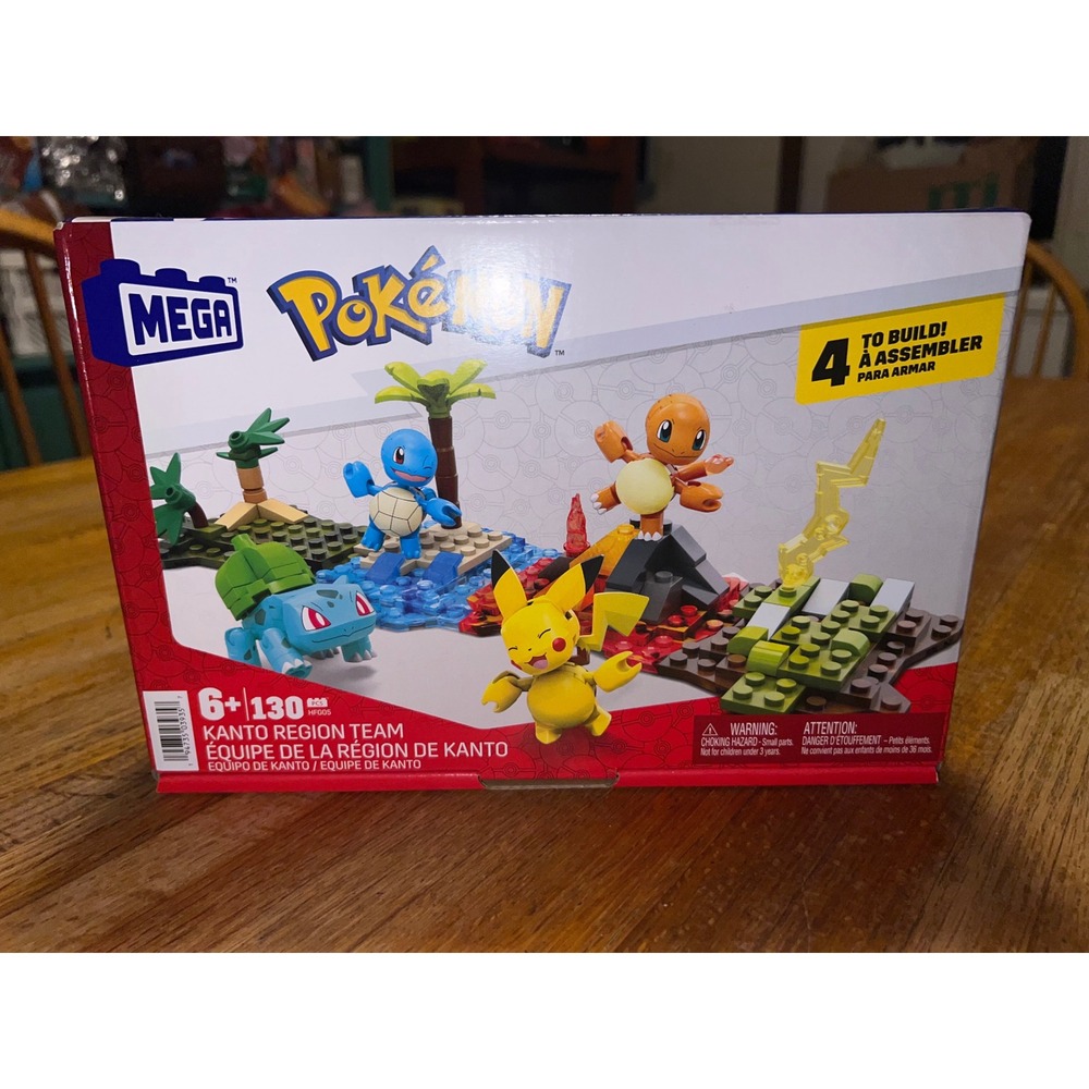 Mega‎ Pokemon Kanto Region Team Building Set 130 Pcs Pikachu Bulbasaur HFG05 NEW